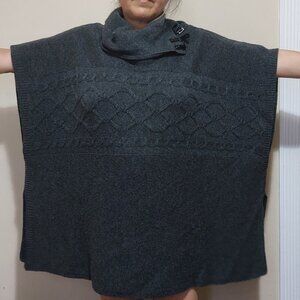 Catherine Maladrino Grey Cape Sweater Size L/XL